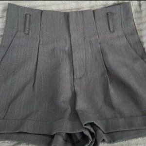 Grey High Waisted Shorts